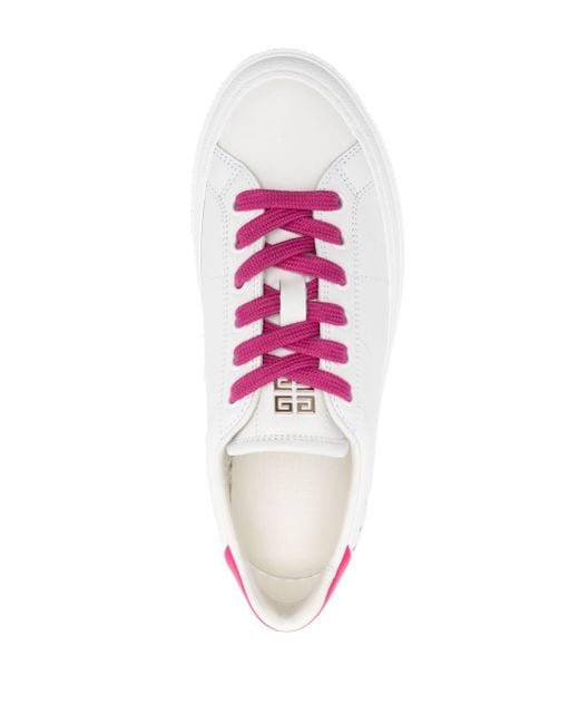 Givenchy Pink Sneakers mit Logo-Print