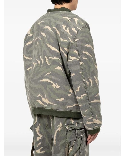 KAMIYA Gray Camouflage Ma-1 Bomber Jacket for men
