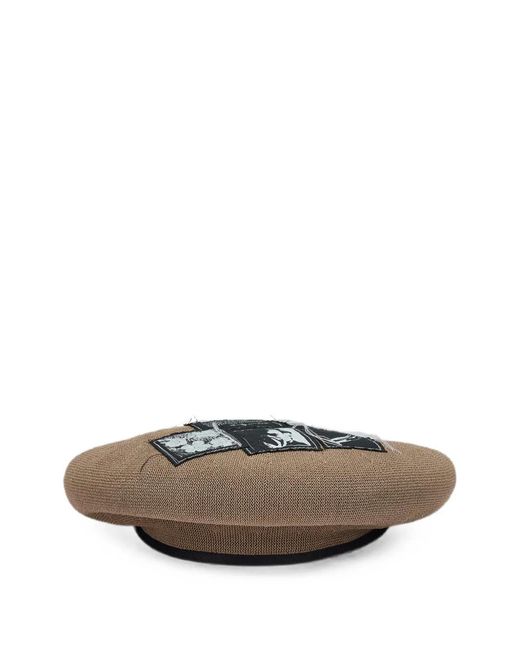 CA4LA Gray X Andy Warhol Graphic-Patch Beret for men