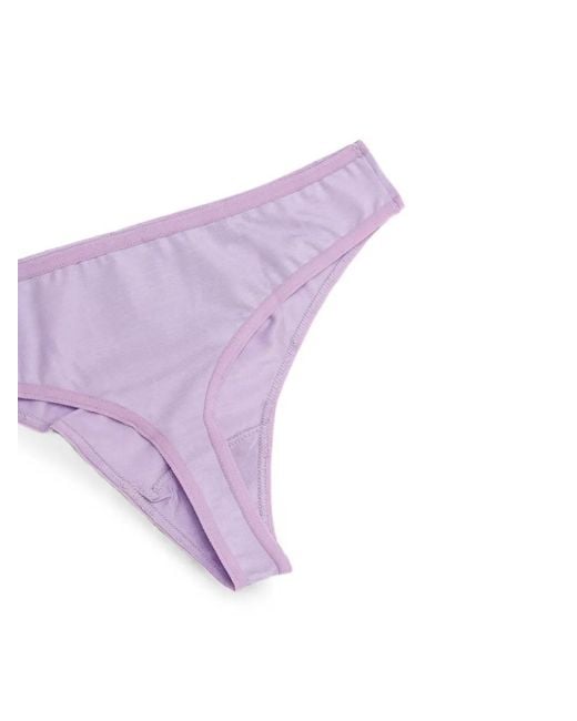 Baserange Purple Elasticated-Trim Briefs