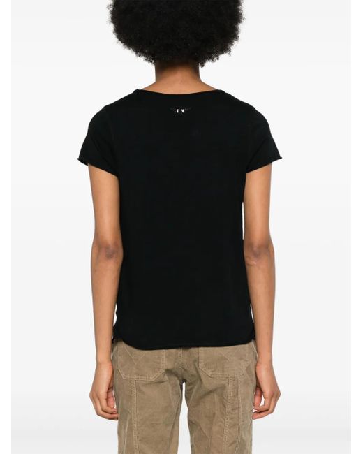Zadig & Voltaire Black Tuni Henley T-Shirt