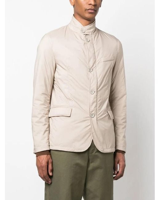 Herno Natural Nylon Single-breasted Jacket for men