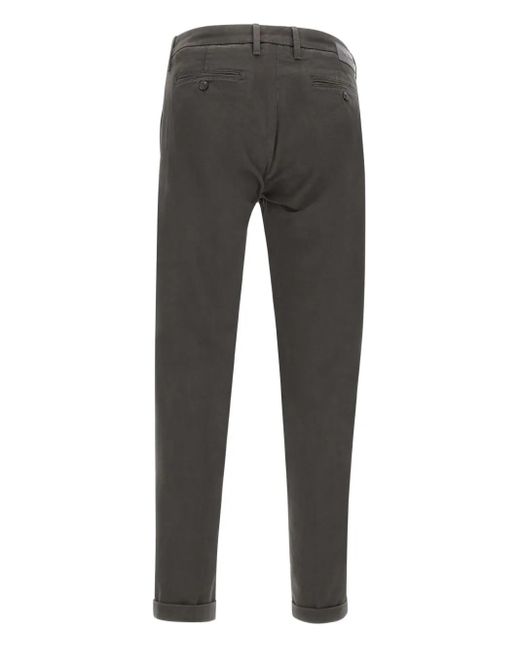 Re-hash Gray Mucha Button Turn-Up Regular Trousers for men