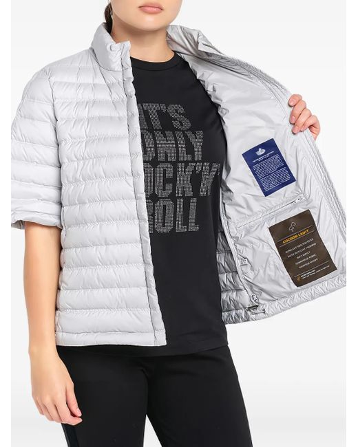 Add Gray Short-Sleeve Quilted Jacket