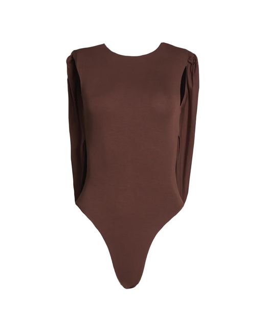 Axel 113 Brown Venillia Sleeveless Bodysuit