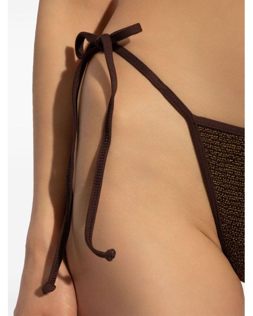 Bragas de bikini Anisha con lazo Bondeye de color Brown