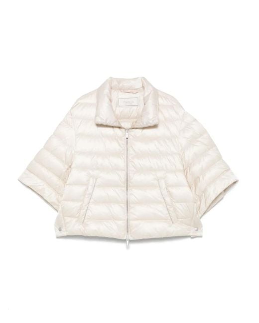 Peserico White Short-Sleeves Puffer Jacket