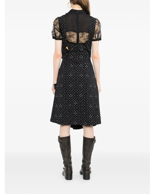 Undercover Black Printed Midi Dress