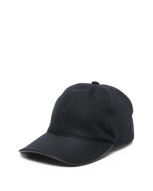 Corneliani Black Tonal Logo Cap for men