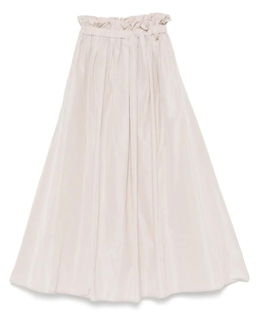 Herno White A-Line Midi Skirt