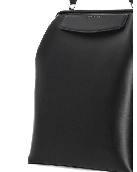 Carven Black Large Carmen Leather Tote Bag