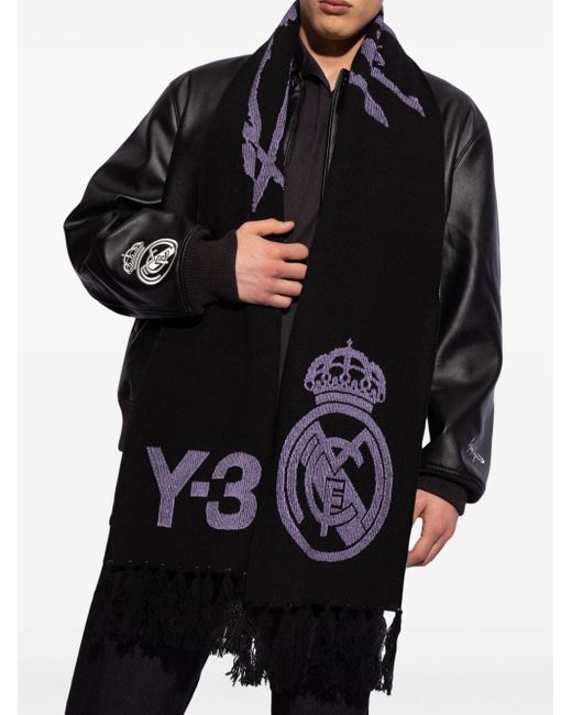 Sciarpa Real Madrid di Y-3 in Black da Uomo
