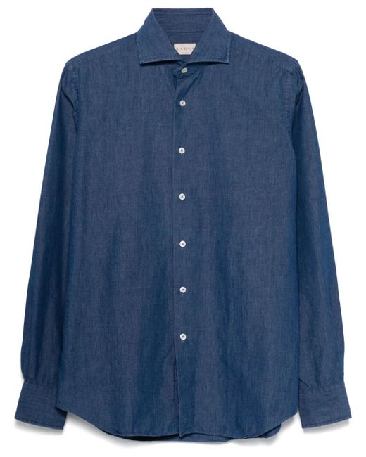 メンズ Xacus コットン シャツ Blue