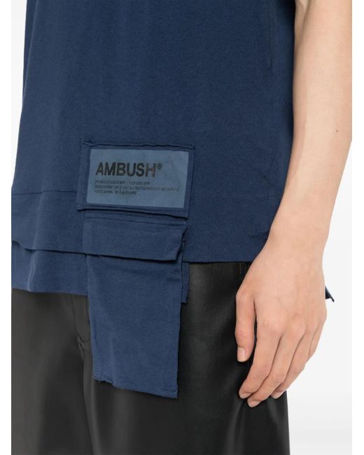 メンズ Ambush ロゴ Tシャツ Blue