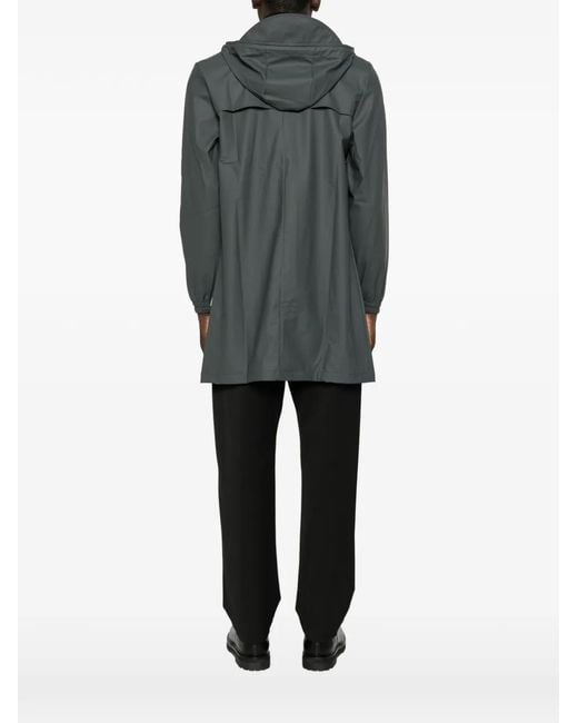Rains Gray Storm Breaker Hooded Coat
