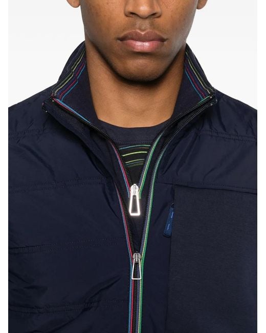 Paul Smith Blue Mixed Media Gilet for men