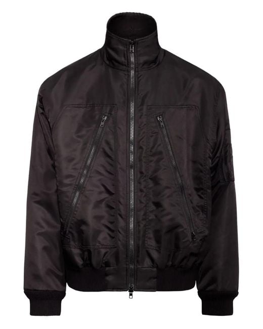MM6 by Maison Margiela Black Polyamide Utility Jacket With Modern Silhouette for men