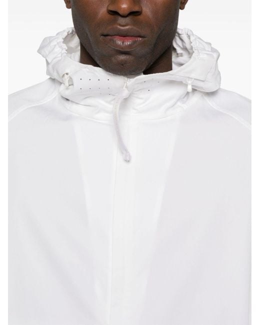 C P Company White Metropolis Series Hyst Hooded Jacket for men
