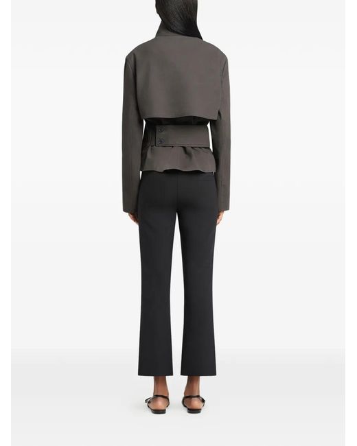 Courreges Gray Buckle Long-Sleeves Cotton Jacket