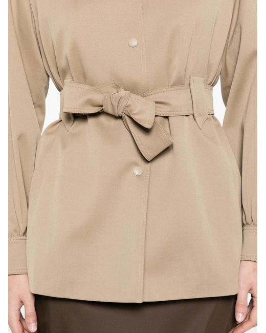 Max Mara Natural Belted Fitted Jacket