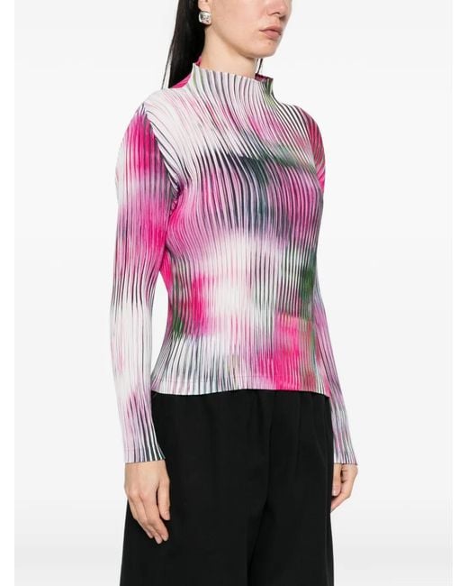 Issey Miyake Obscure Pleats Top in Pink | Lyst