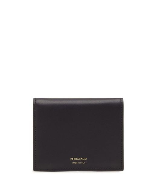 Ferragamo Black Logo-stamp Leather Wallet