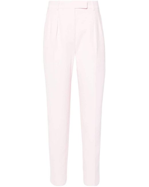 Max Mara White Pleat-detail Trousers