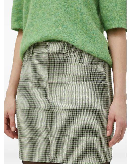 Gestuz Green Checked Skirt