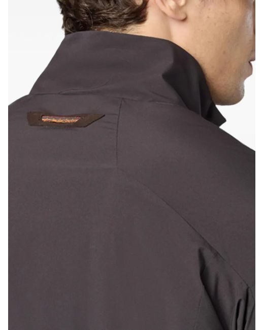 Sease Black High-Neck Zip-Up Jacket for men