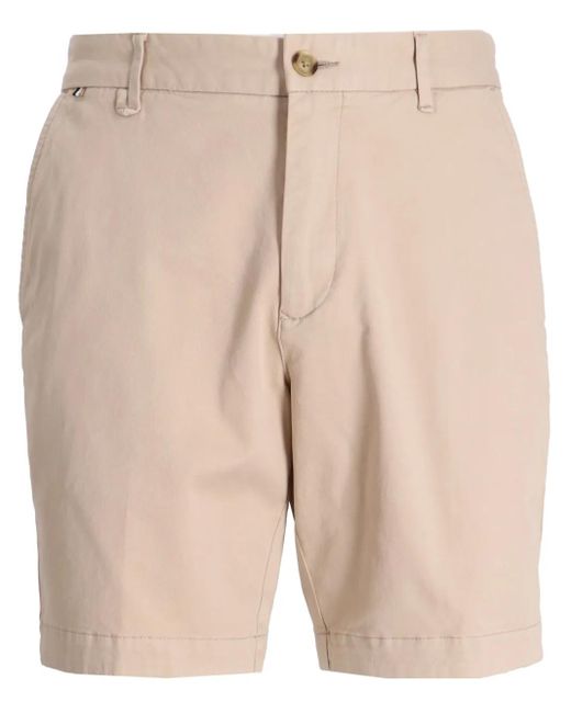 メンズ Boss コットンギャバジン ショートパンツ Natural