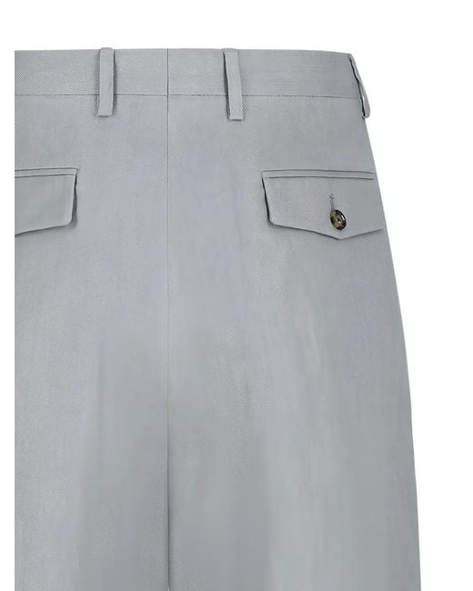 Lardini Gray Button Pocket Shorts for men