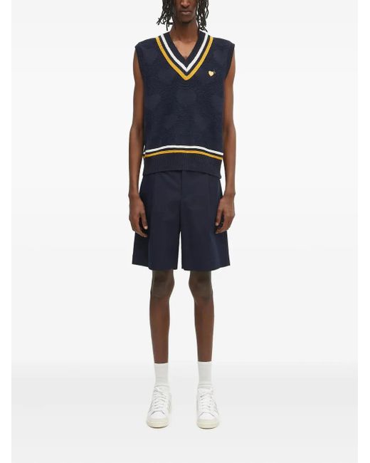 A.P.C. Blue Pleated-Front Shorts for men