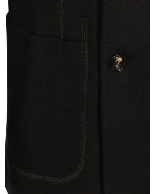 Giorgio Armani Black Double-Breasted Patch-Pocket Jacket for men