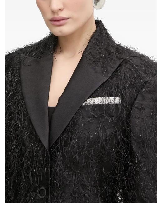 Day Birger et Mikkelsen Black Alba Fringe-Detail Jacket