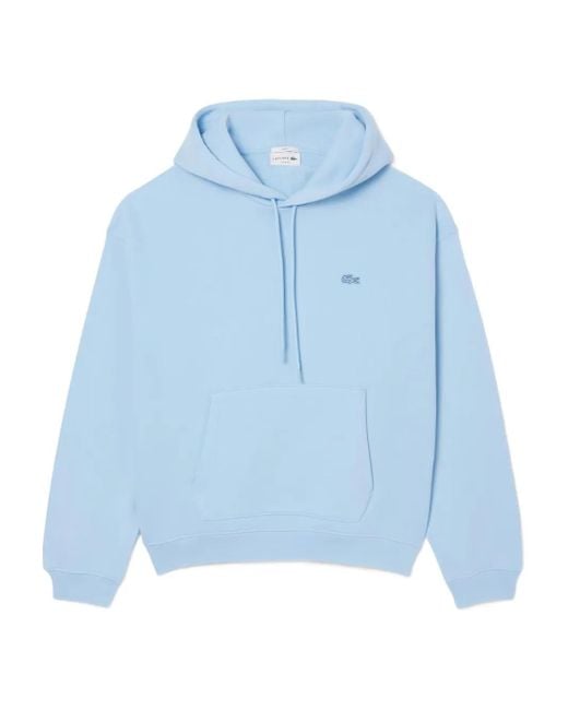 Sudadera con capucha y parche del logo Lacoste de color Blue