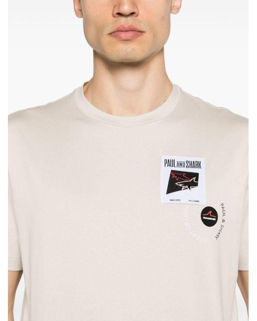 Paul & Shark T-Shirt mit Logo-Patch in White für Herren