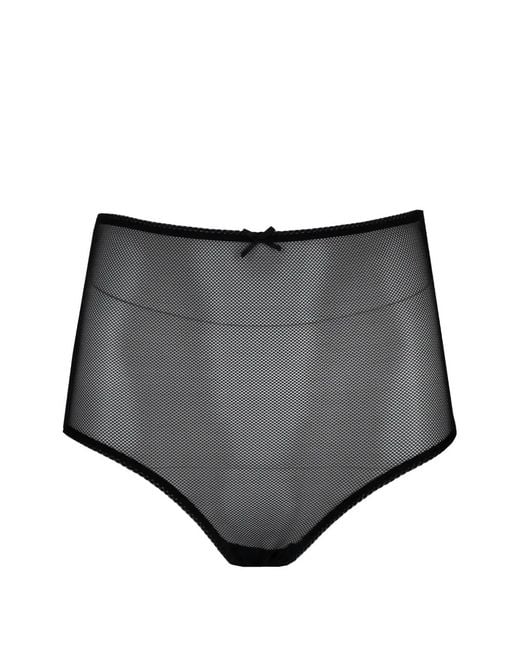 Laura Urbinati Black Bow-Detail Briefs
