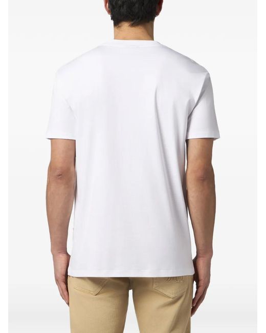 Billionaire White Round-Neck T-Shirt for men