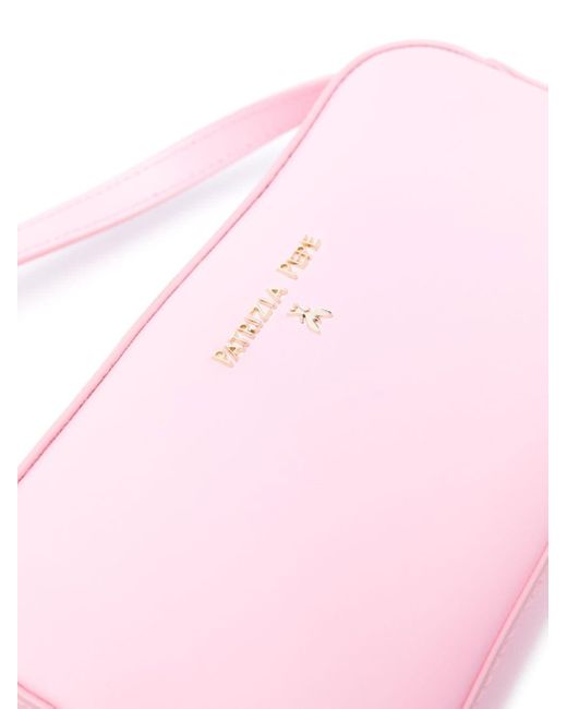 Patrizia Pepe Pink Small Graphic Case Leather Crossbody Bag