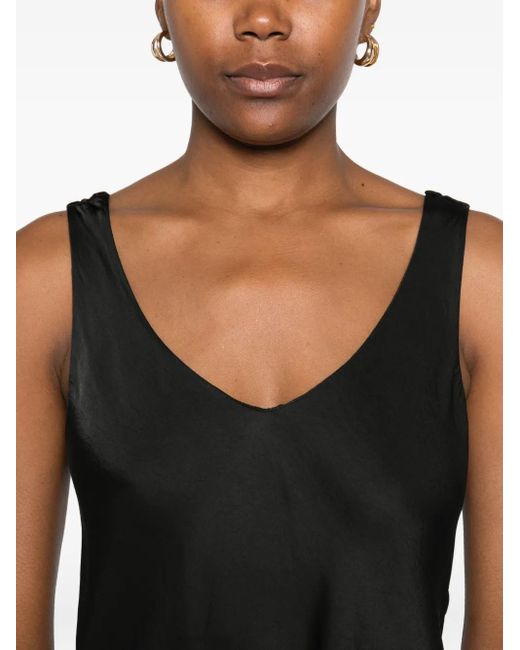 Dixie Black V-neck Cotton Top