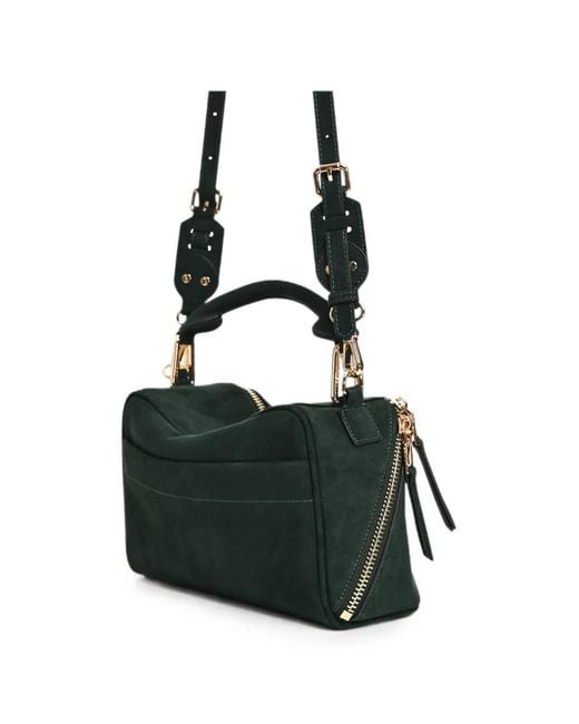 Essentiel Antwerp Black Karin Suede Shoulder Bag