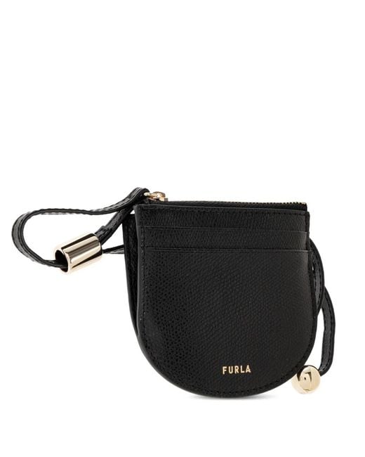 Furla Black Laura Logo-Print Card-Holder