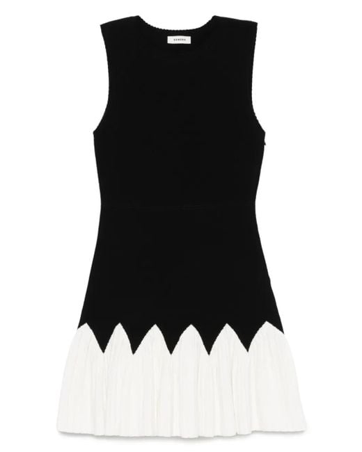 Vestido corto de punto Sandro de color Black