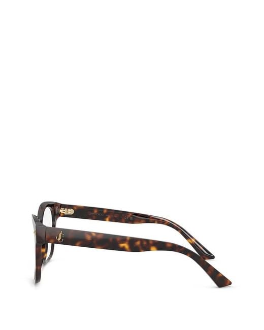 Jimmy Choo Black Round-Frame Glasses