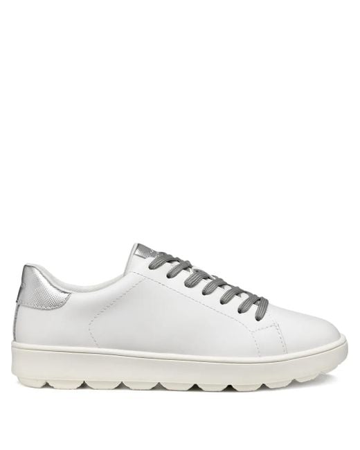 Geox White Spherica Ecub Sneakers