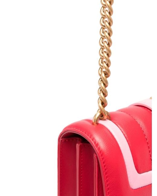 Mini sac à bandoulière Love One Pinko en coloris Red