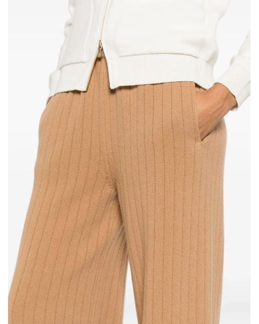 Eleventy Geribbelde Broek in het White