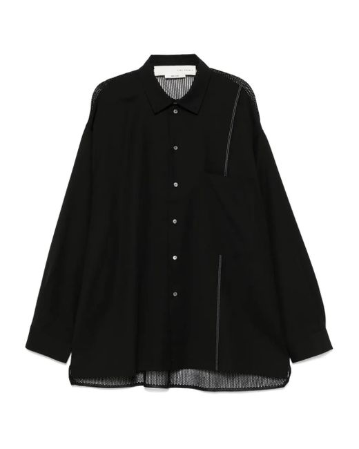 メンズ Isabel Benenato メッシュディテール シャツ Black