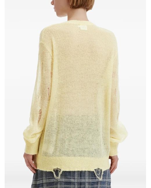 B+ AB Yellow Distressed Sweater