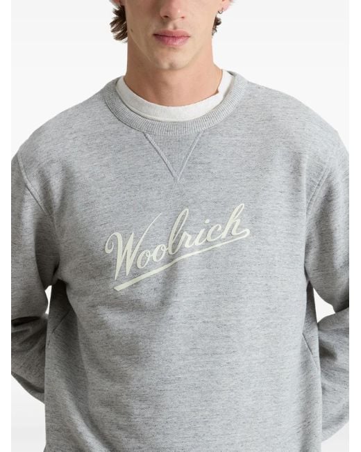 Woolrich Gray Crewneck Sweatshirt for men